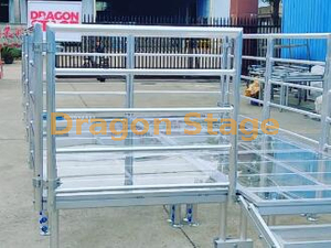 4x4ft 4x8ft em estágio rápido Rails de guarda de alumínio 