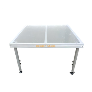 4x4ft 1.22x1.22m Deck de estágio rápido de vidro acrílico transparente